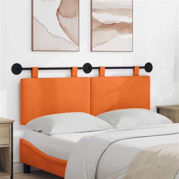 Grote foto vidaxl hangend hoofdbord oranje katoen stof antiek en kunst stoelen en banken