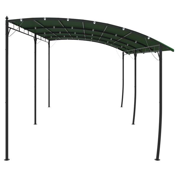 Grote foto vidaxl prieel 6 x 3 x 2 55 m groen stof en aluminium 180 tuin en terras overige tuin en terras