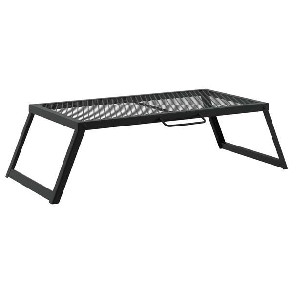 Grote foto vidaxl opvouwbare camping grill zwart 58 x 31 x 2 cm legeringen staal tuin en terras buitenkeukens