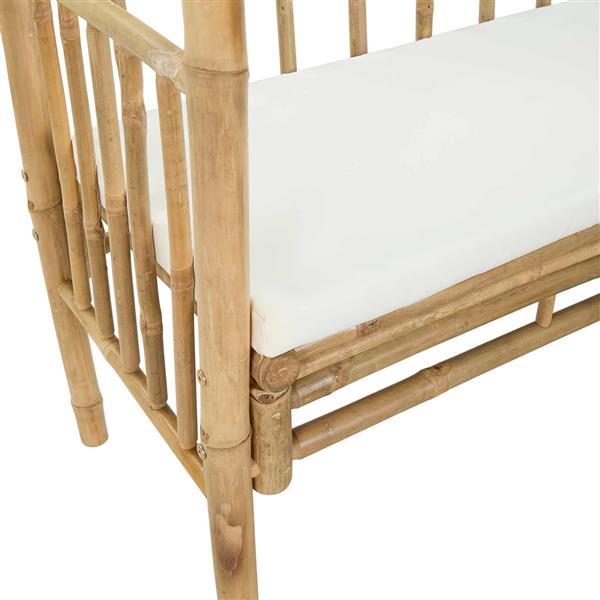 Grote foto vidaxl tuinboog met bank naturel 115 x 50 x 205 cm bamboe tuin en terras overige tuin en terras