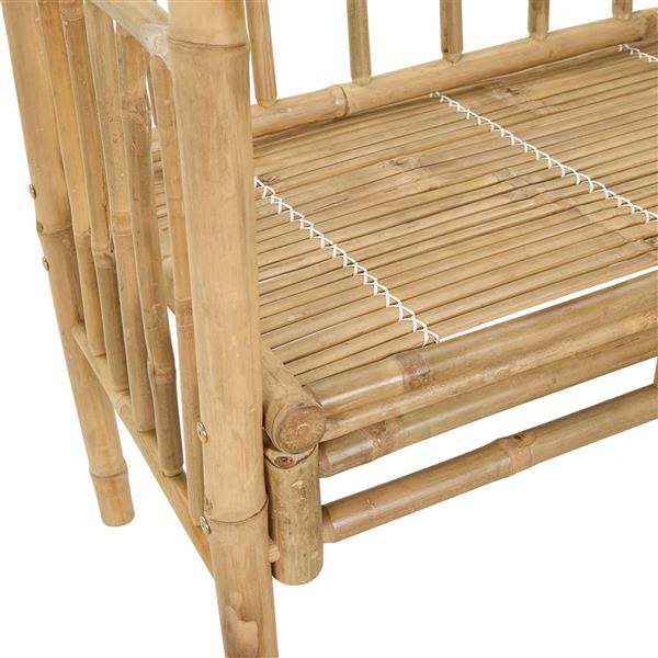 Grote foto vidaxl tuinboog met bank naturel 115 x 50 x 205 cm bamboe tuin en terras overige tuin en terras