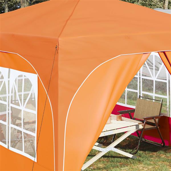Grote foto vidaxl pop up feesttent 290 x 290 x 245 cm oranje tuin en terras overige tuin en terras