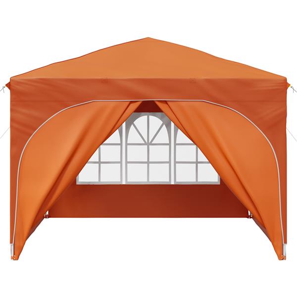 Grote foto vidaxl pop up feesttent 290 x 290 x 245 cm oranje tuin en terras overige tuin en terras