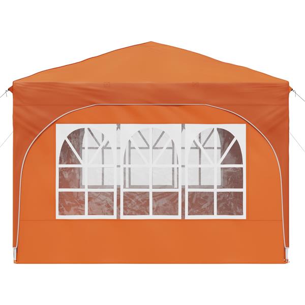 Grote foto vidaxl pop up feesttent 290 x 290 x 245 cm oranje tuin en terras overige tuin en terras