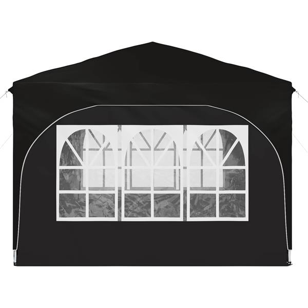 Grote foto vidaxl pop up feesttent 290 x 290 x 245 cm zwart tuin en terras overige tuin en terras