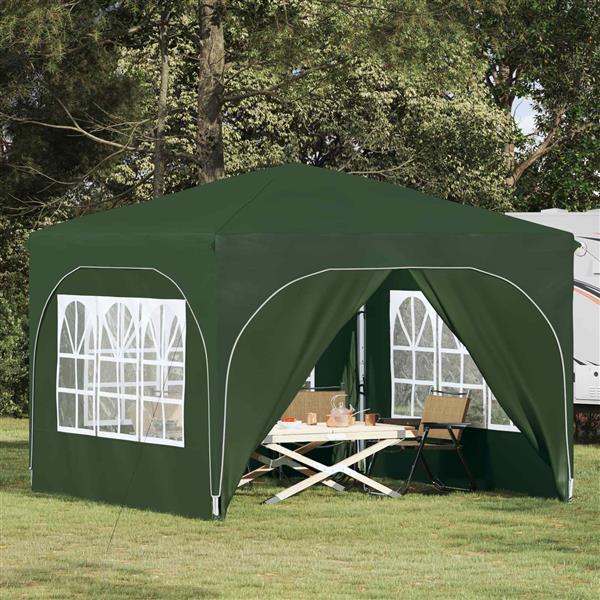 Grote foto vidaxl pop up feesttent 290 x 290 x 245 cm groen tuin en terras overige tuin en terras