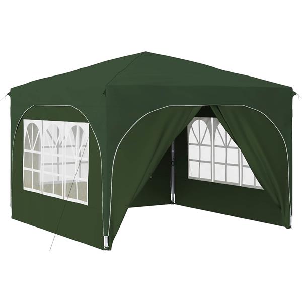 Grote foto vidaxl pop up feesttent 290 x 290 x 245 cm groen tuin en terras overige tuin en terras