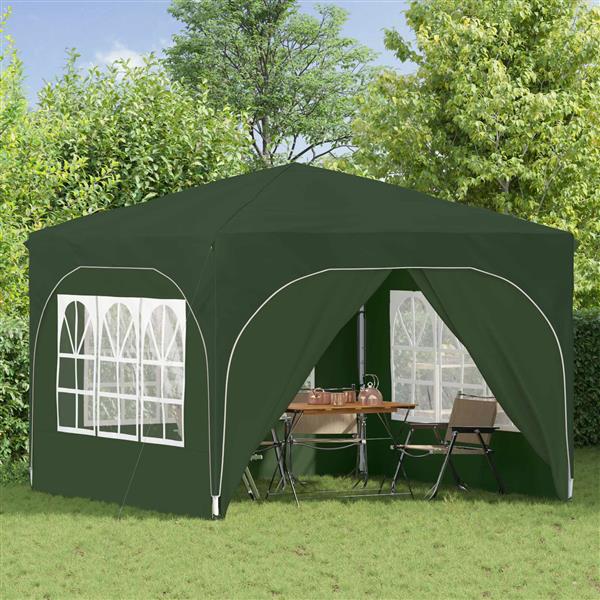 Grote foto vidaxl pop up feesttent 290 x 290 x 245 cm groen tuin en terras overige tuin en terras