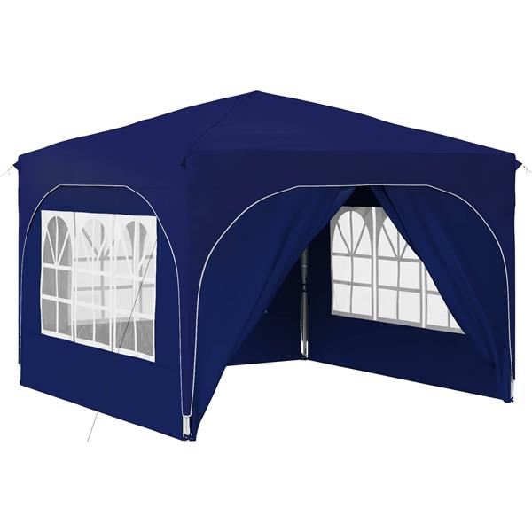 Grote foto vidaxl pop up feesttent 290 x 290 x 245 cm blauw tuin en terras overige tuin en terras