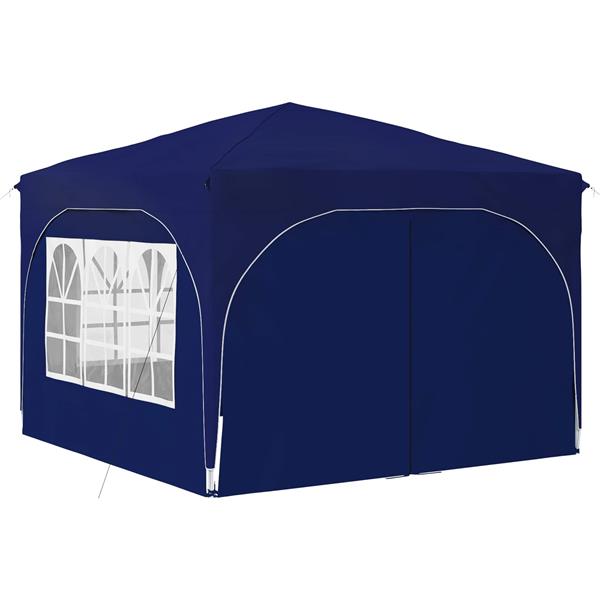 Grote foto vidaxl pop up feesttent 290 x 290 x 245 cm blauw tuin en terras overige tuin en terras