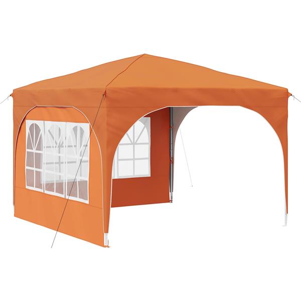 Grote foto vidaxl pop up feesttent 290 x 290 x 245 cm oranje tuin en terras overige tuin en terras