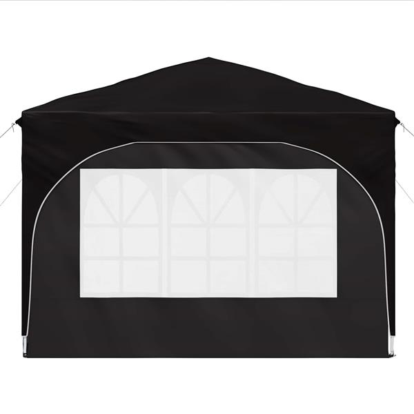 Grote foto vidaxl pop up feesttent 290 x 290 x 245 cm zwart tuin en terras overige tuin en terras