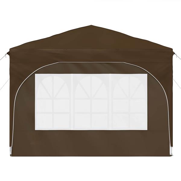 Grote foto vidaxl pop up feesttent 290 x 290 x 245 cm taupe tuin en terras overige tuin en terras