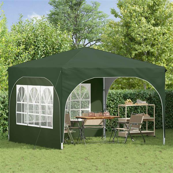 Grote foto vidaxl pop up feesttent 290 x 290 x 245 cm groen tuin en terras overige tuin en terras