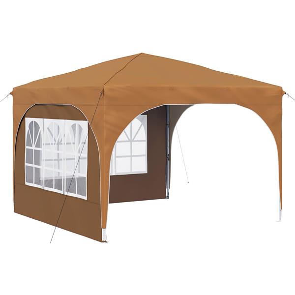 Grote foto vidaxl pop up feesttent 290 x 290 x 245 cm beige tuin en terras overige tuin en terras