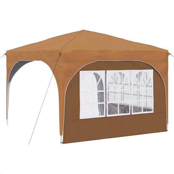 Grote foto vidaxl pop up feesttent 290 x 290 x 245 cm beige tuin en terras overige tuin en terras