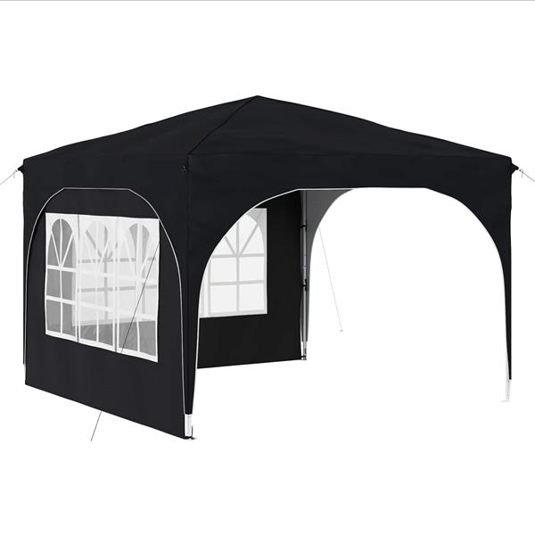 Grote foto vidaxl pop up feesttent 290 x 290 x 245 cm antraciet tuin en terras overige tuin en terras