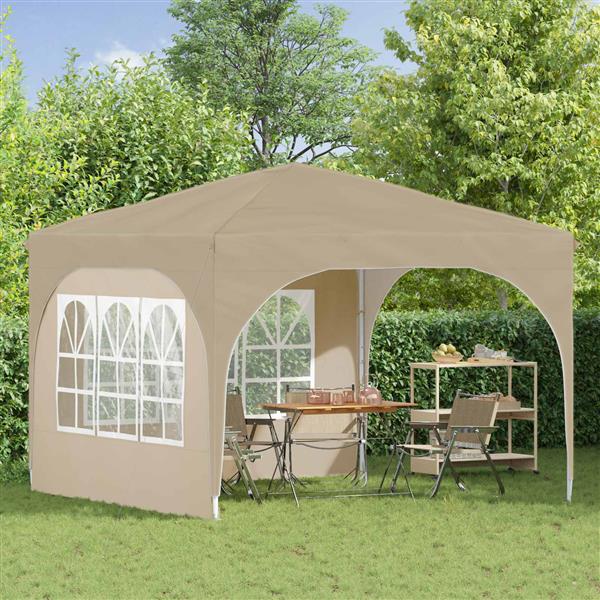 Grote foto vidaxl pop up feesttent 290 x 290 x 245 cm cr mekleurig tuin en terras overige tuin en terras