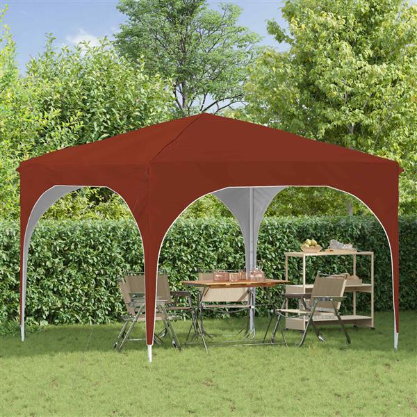 Grote foto vidaxl pop up feesttent 290 x 290 x 245 cm terracotta tuin en terras overige tuin en terras