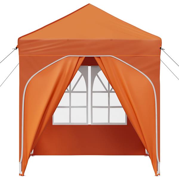 Grote foto vidaxl pop up feesttent 192 x 192 x 245 cm oranje tuin en terras overige tuin en terras