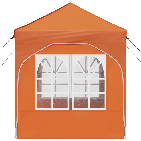 Grote foto vidaxl pop up feesttent 192 x 192 x 245 cm oranje tuin en terras overige tuin en terras