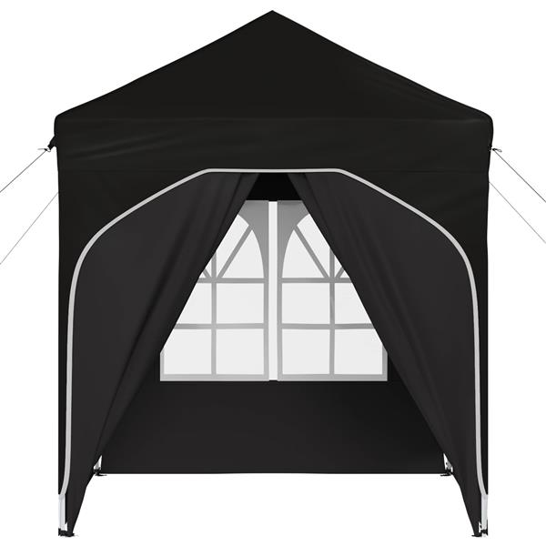 Grote foto vidaxl pop up feesttent 192 x 192 x 245 cm zwart tuin en terras overige tuin en terras
