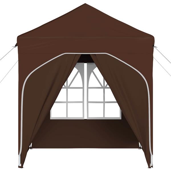 Grote foto vidaxl pop up feesttent 192 x 192 x 245 cm bruin tuin en terras overige tuin en terras