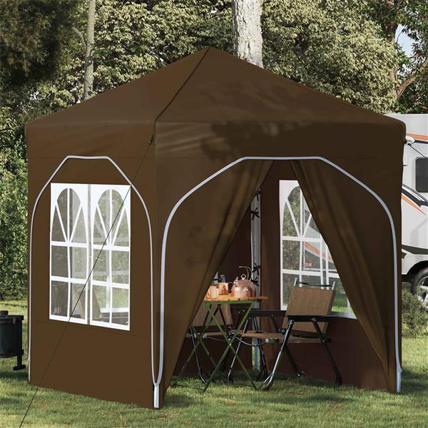 Grote foto vidaxl pop up feesttent 192 x 192 x 245 cm taupe tuin en terras overige tuin en terras