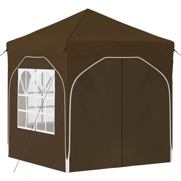 Grote foto vidaxl pop up feesttent 192 x 192 x 245 cm taupe tuin en terras overige tuin en terras