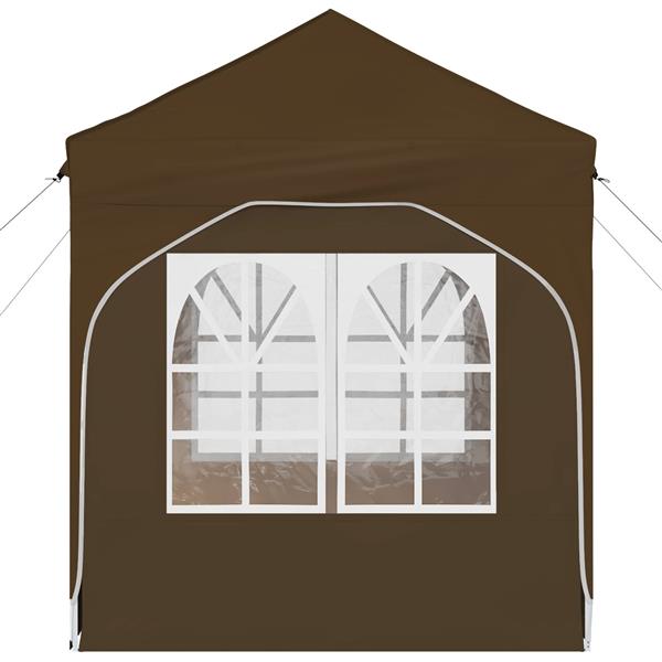 Grote foto vidaxl pop up feesttent 192 x 192 x 245 cm taupe tuin en terras overige tuin en terras