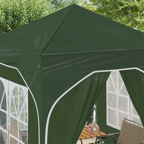 Grote foto vidaxl pop up feesttent 192 x 192 x 245 cm groen tuin en terras overige tuin en terras