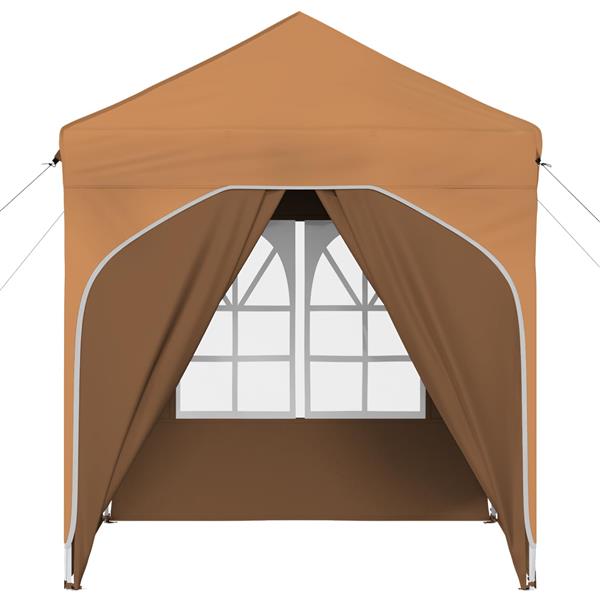 Grote foto vidaxl pop up feesttent 192 x 192 x 245 cm beige tuin en terras overige tuin en terras