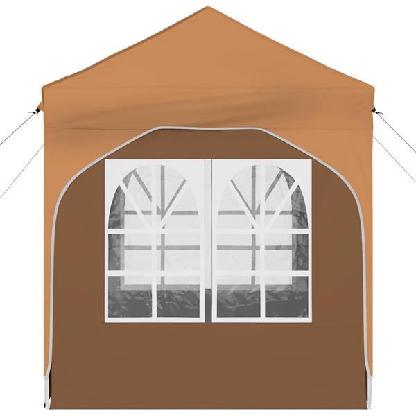 Grote foto vidaxl pop up feesttent 192 x 192 x 245 cm beige tuin en terras overige tuin en terras