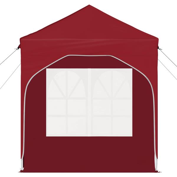 Grote foto vidaxl pop up feesttent 192 x 192 x 245 cm bordeauxrood tuin en terras overige tuin en terras