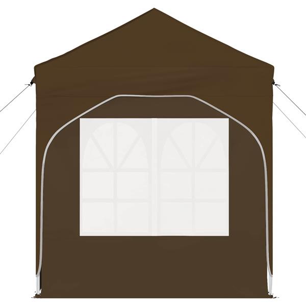 Grote foto vidaxl pop up feesttent 192 x 192 x 245 cm taupe tuin en terras overige tuin en terras