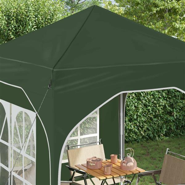 Grote foto vidaxl pop up feesttent 192 x 192 x 245 cm groen tuin en terras overige tuin en terras