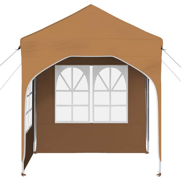 Grote foto vidaxl pop up feesttent 192 x 192 x 245 cm beige tuin en terras overige tuin en terras