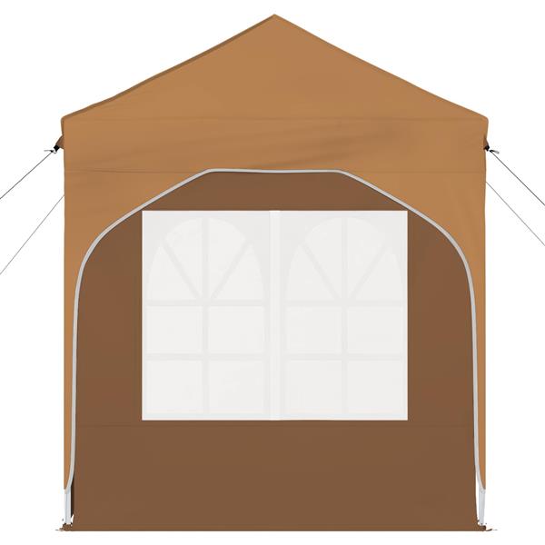 Grote foto vidaxl pop up feesttent 192 x 192 x 245 cm beige tuin en terras overige tuin en terras