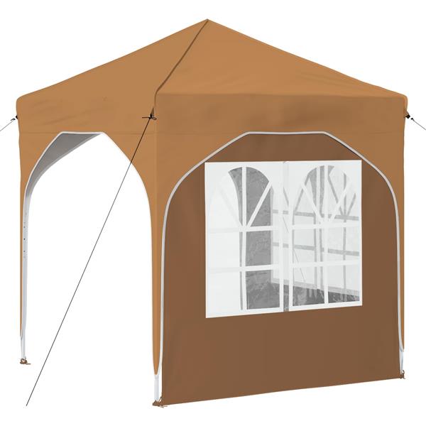 Grote foto vidaxl pop up feesttent 192 x 192 x 245 cm beige tuin en terras overige tuin en terras