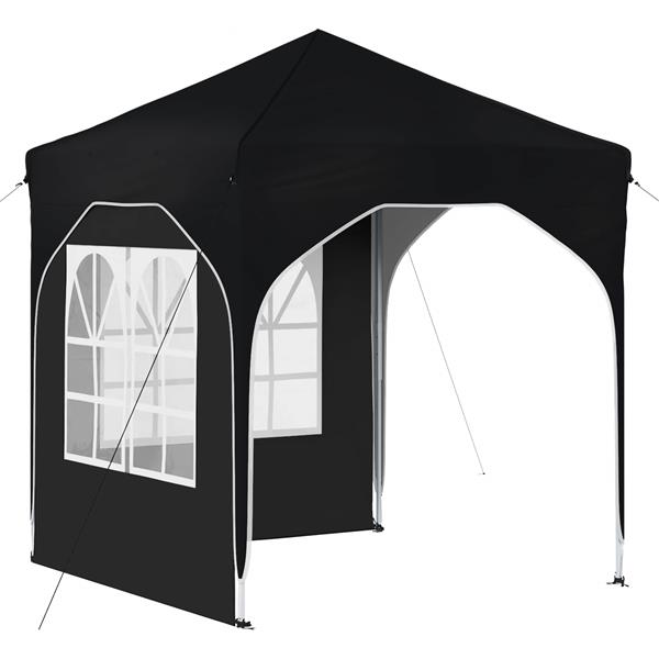 Grote foto vidaxl pop up feesttent 192 x 192 x 245 cm antraciet tuin en terras overige tuin en terras
