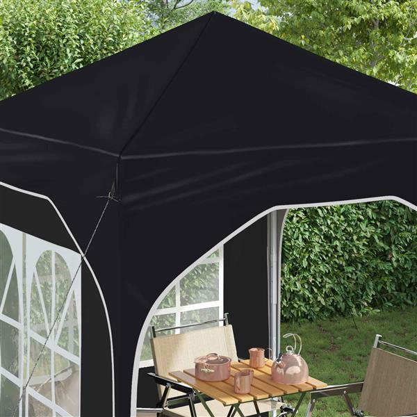 Grote foto vidaxl pop up feesttent 192 x 192 x 245 cm antraciet tuin en terras overige tuin en terras