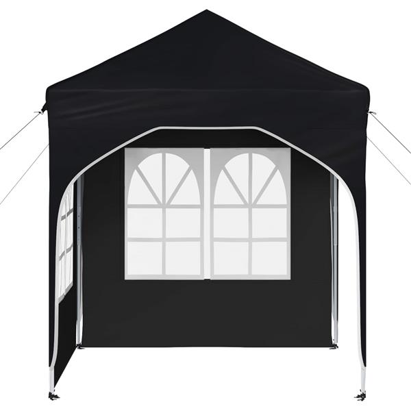 Grote foto vidaxl pop up feesttent 192 x 192 x 245 cm antraciet tuin en terras overige tuin en terras