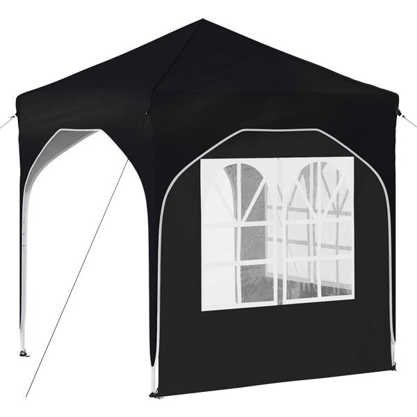 Grote foto vidaxl pop up feesttent 192 x 192 x 245 cm antraciet tuin en terras overige tuin en terras