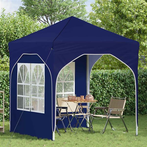 Grote foto vidaxl pop up feesttent 192 x 192 x 245 cm blauw tuin en terras overige tuin en terras