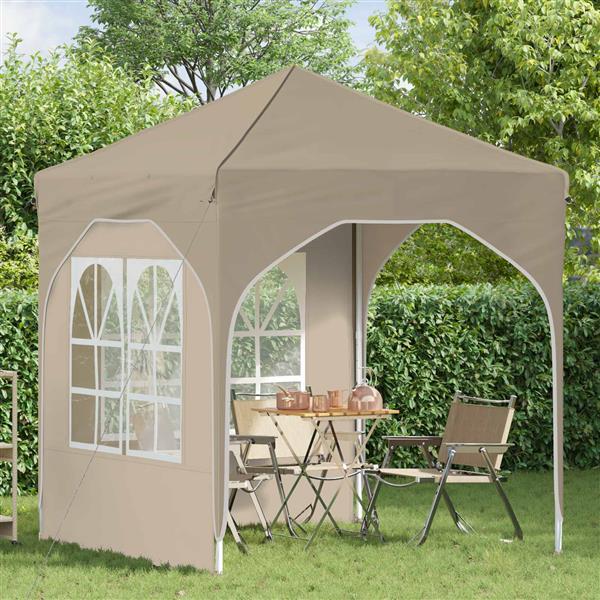 Grote foto vidaxl pop up feesttent 192 x 192 x 245 cm cr mekleurig tuin en terras overige tuin en terras