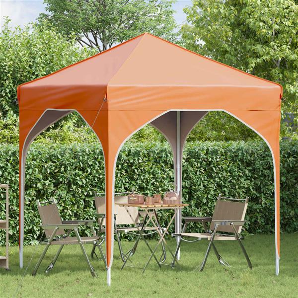 Grote foto vidaxl pop up feesttent 194 x 194 x 245 cm oranje tuin en terras overige tuin en terras