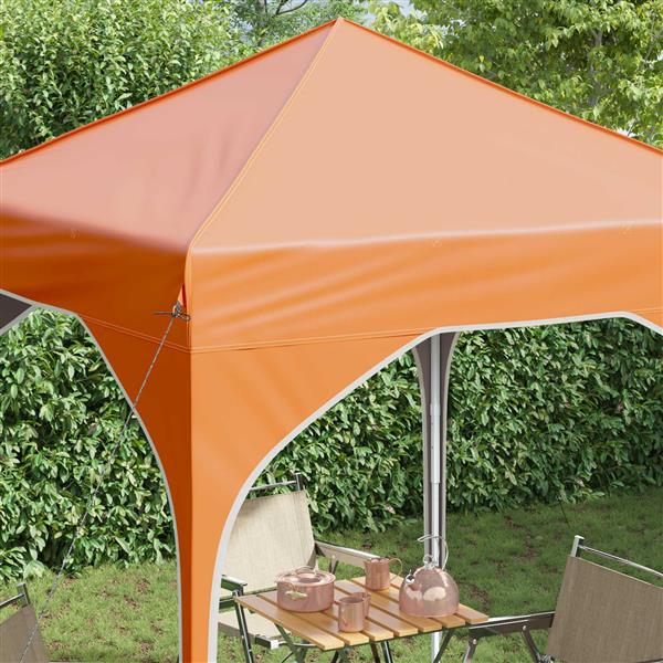 Grote foto vidaxl pop up feesttent 194 x 194 x 245 cm oranje tuin en terras overige tuin en terras