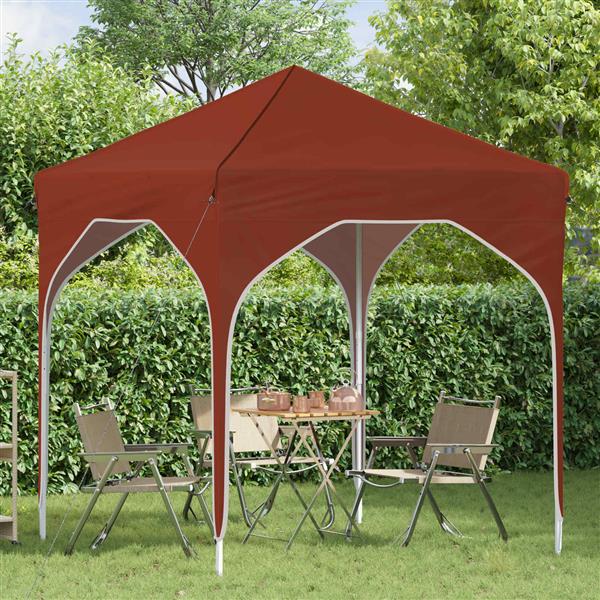 Grote foto vidaxl pop up feesttent 194 x 194 x 245 cm terracotta tuin en terras overige tuin en terras