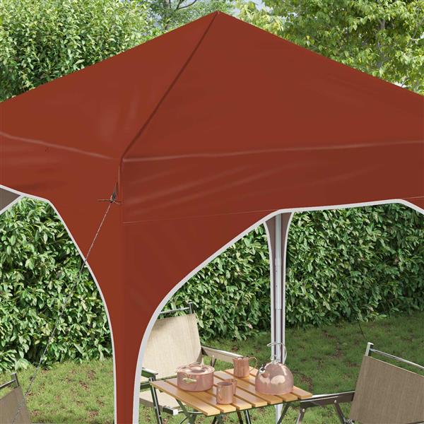 Grote foto vidaxl pop up feesttent 194 x 194 x 245 cm terracotta tuin en terras overige tuin en terras