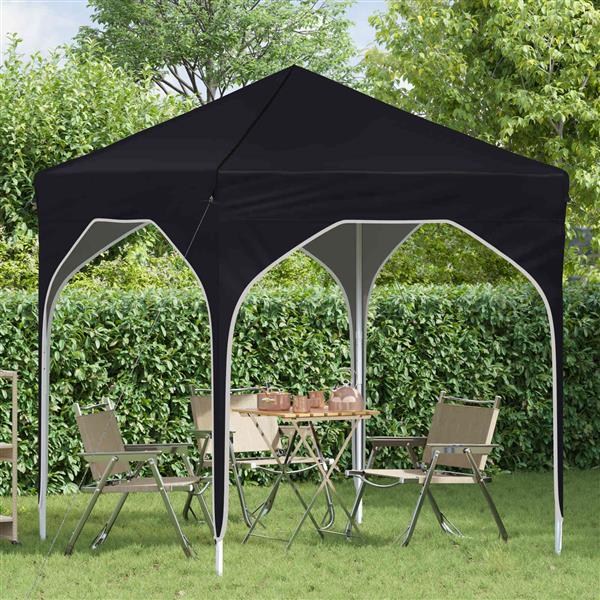 Grote foto vidaxl pop up feesttent 194 x 194 x 245 cm antraciet tuin en terras overige tuin en terras